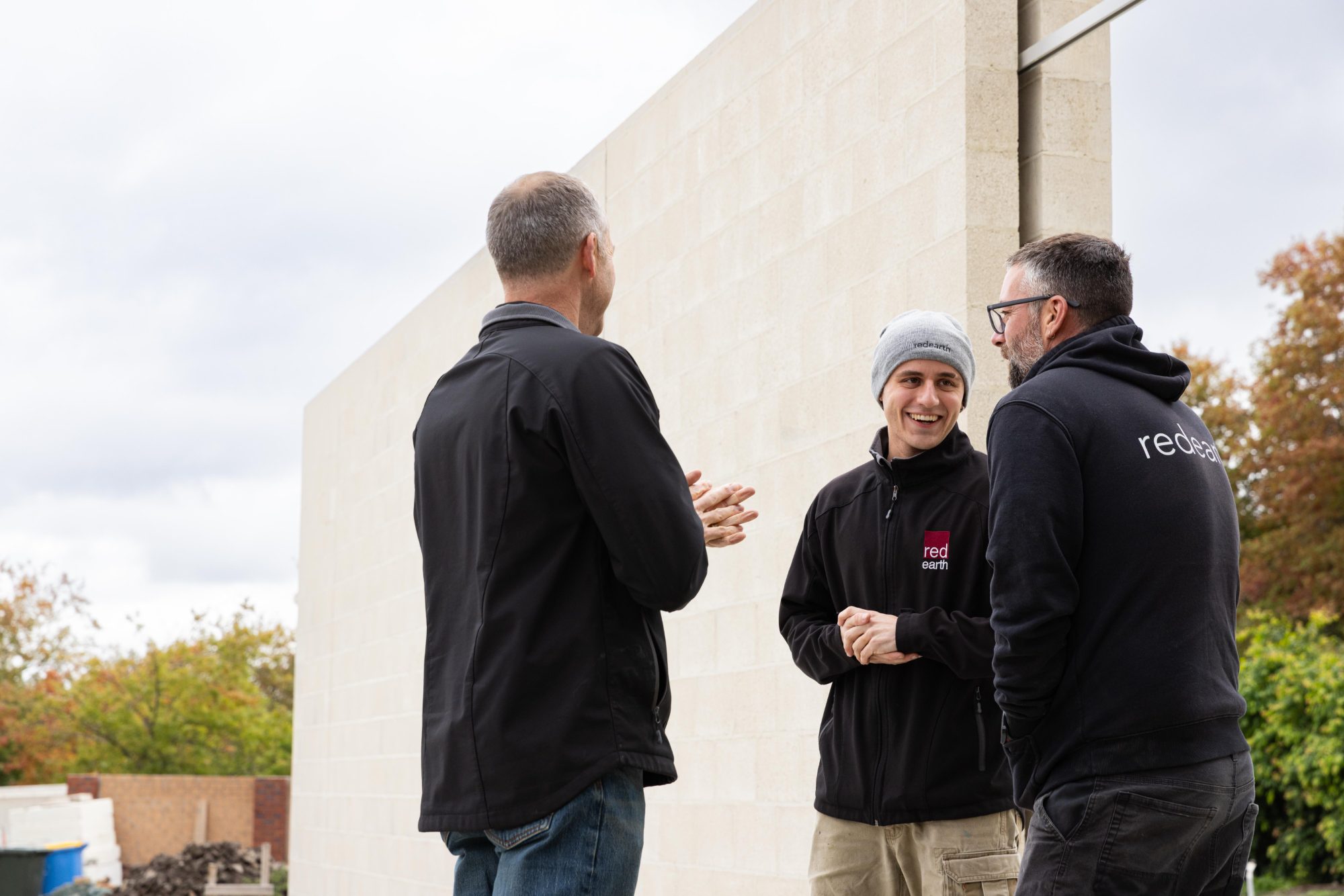 Talking through the works on site
