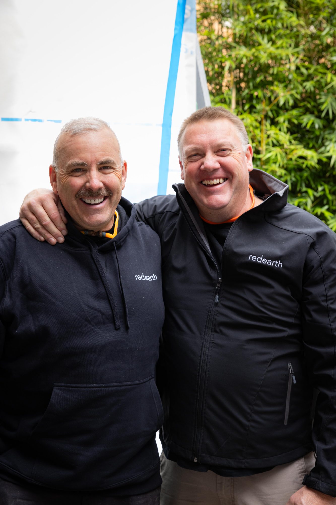 Two of the Red Earth team on site