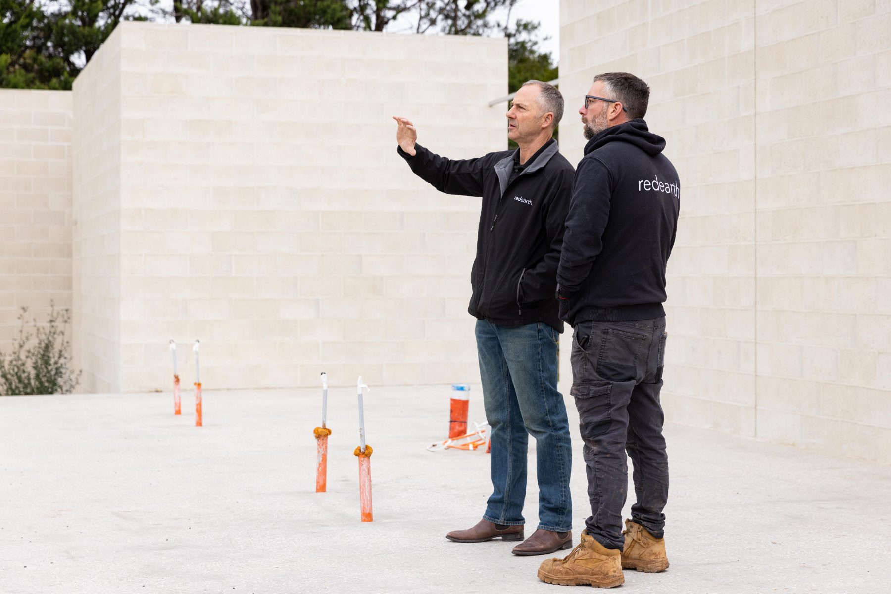 Walking the finished slab