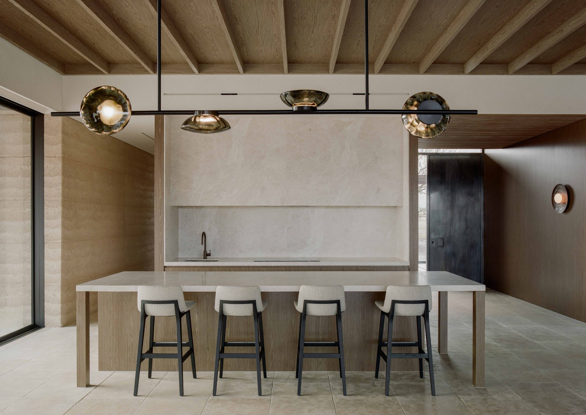 Kitchen under exposed timber