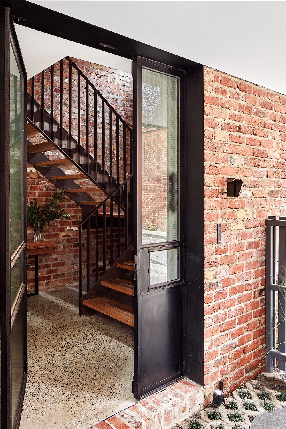 Timber and steel stair