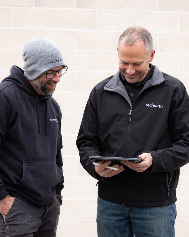 Red Earth crew on site at a home build
